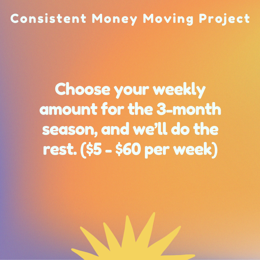 "Choose your weekly amount for the 3-month season, and we'll do the rest ($5-$60 per week)"